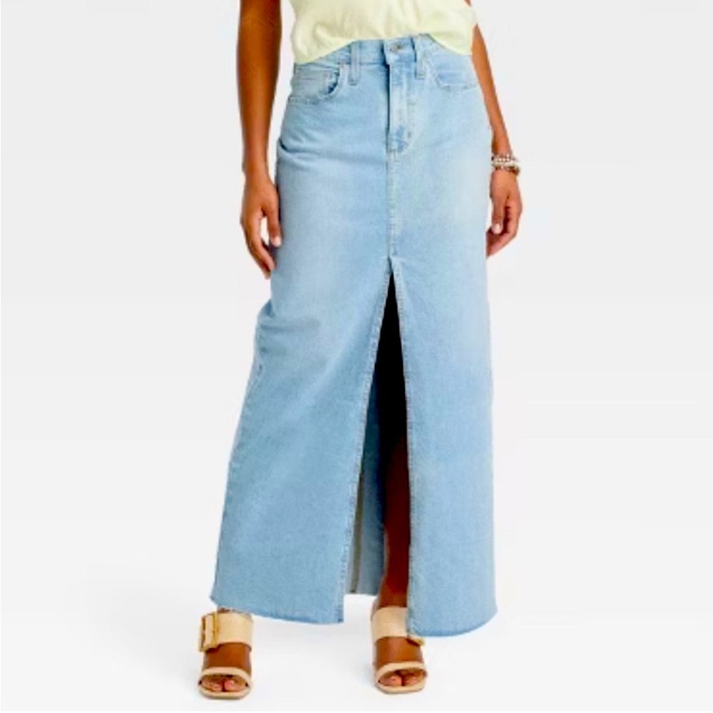 Denim Maxi Skirt Light Wash by Universal Thread